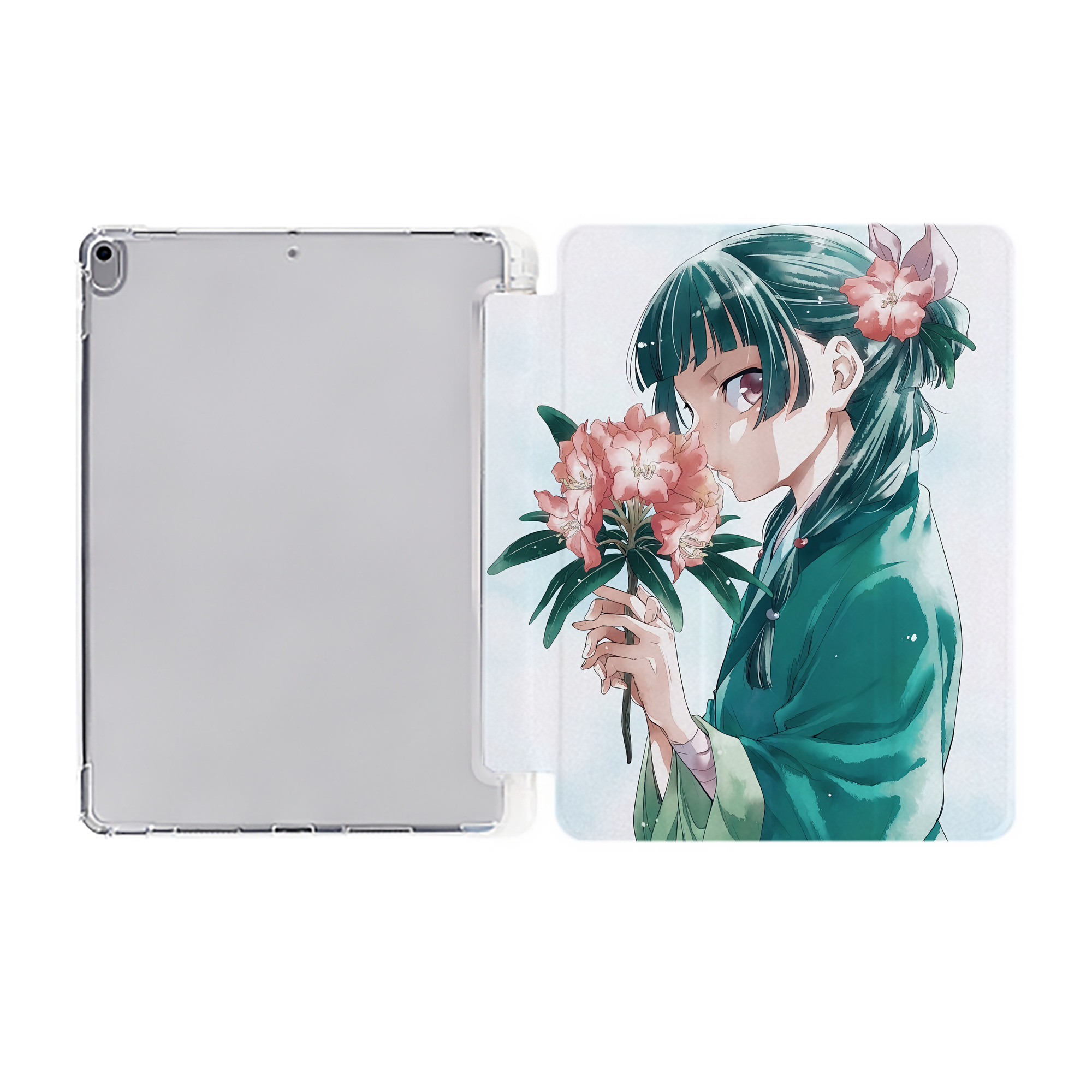 （画像用） 薬屋のひとりごと The Apothecary Diaries IPad ケース ペン収納付き 三つ折りスタンド PUレザー×シリコン 対応機種9.5/10.5/10.9インチ